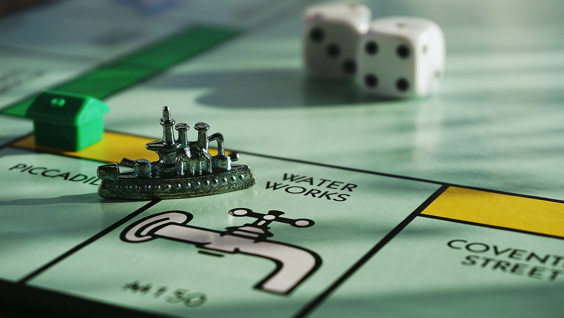 Monopoly board game representing organizational culture dynamics