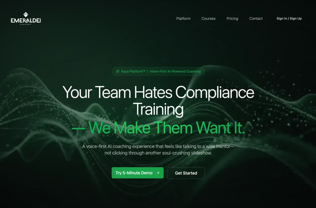 Kaya Platform™ Landing Page